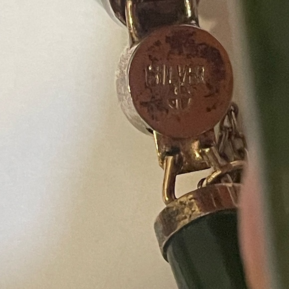 Jade and Silver Bracelet and Cross Pendant Set - Picture 6 of 8